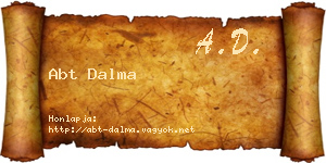 Abt Dalma névjegykártya